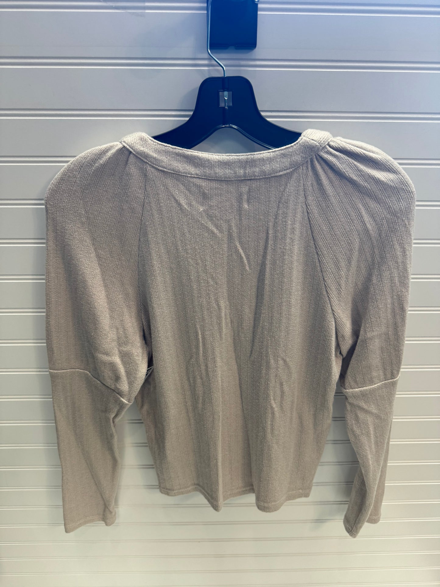 Top Long Sleeve By Anthropologie In Beige, Size: M