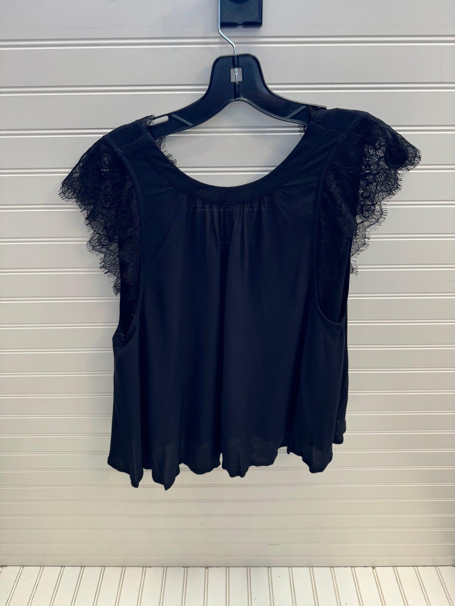 Top Short Sleeve By Free People In Black, Size: Xs