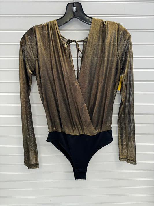 Bodysuit By Bcbgeneration In Black & Gold, Size: M