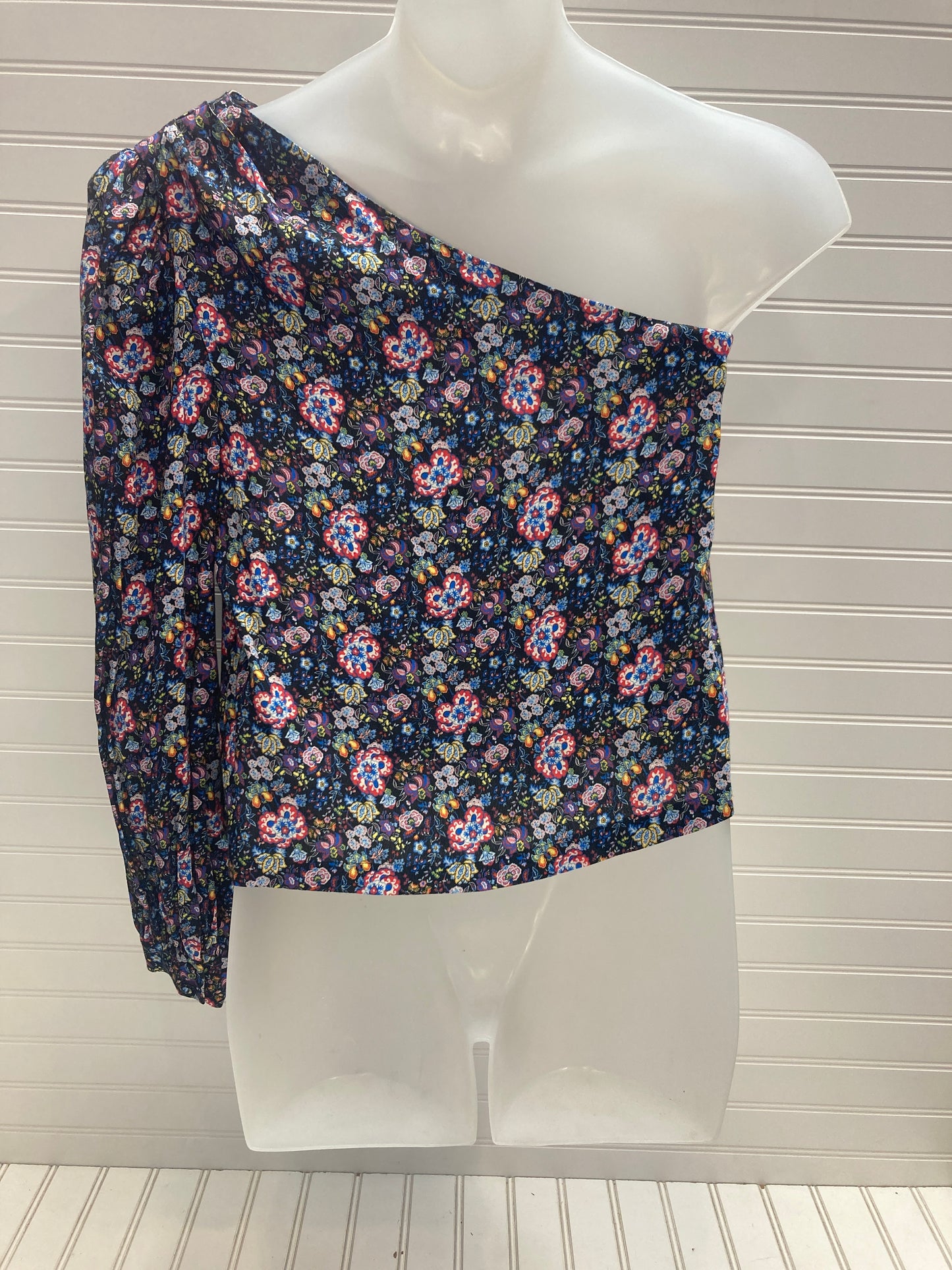 Top Long Sleeve By Frame In Floral Print, Size: L