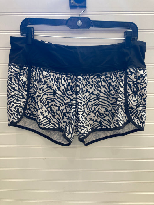 Athletic Shorts By Lululemon In Black & White, Size: 10