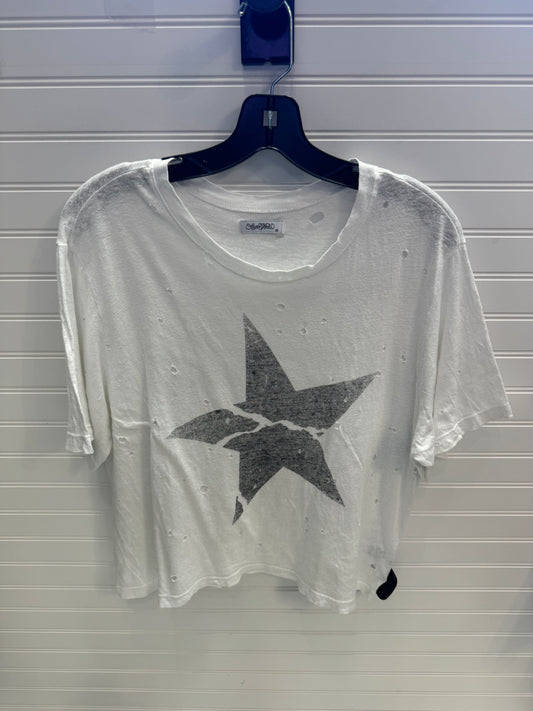 Top Short Sleeve By Lauren Moshi In Grey & White, Size: M