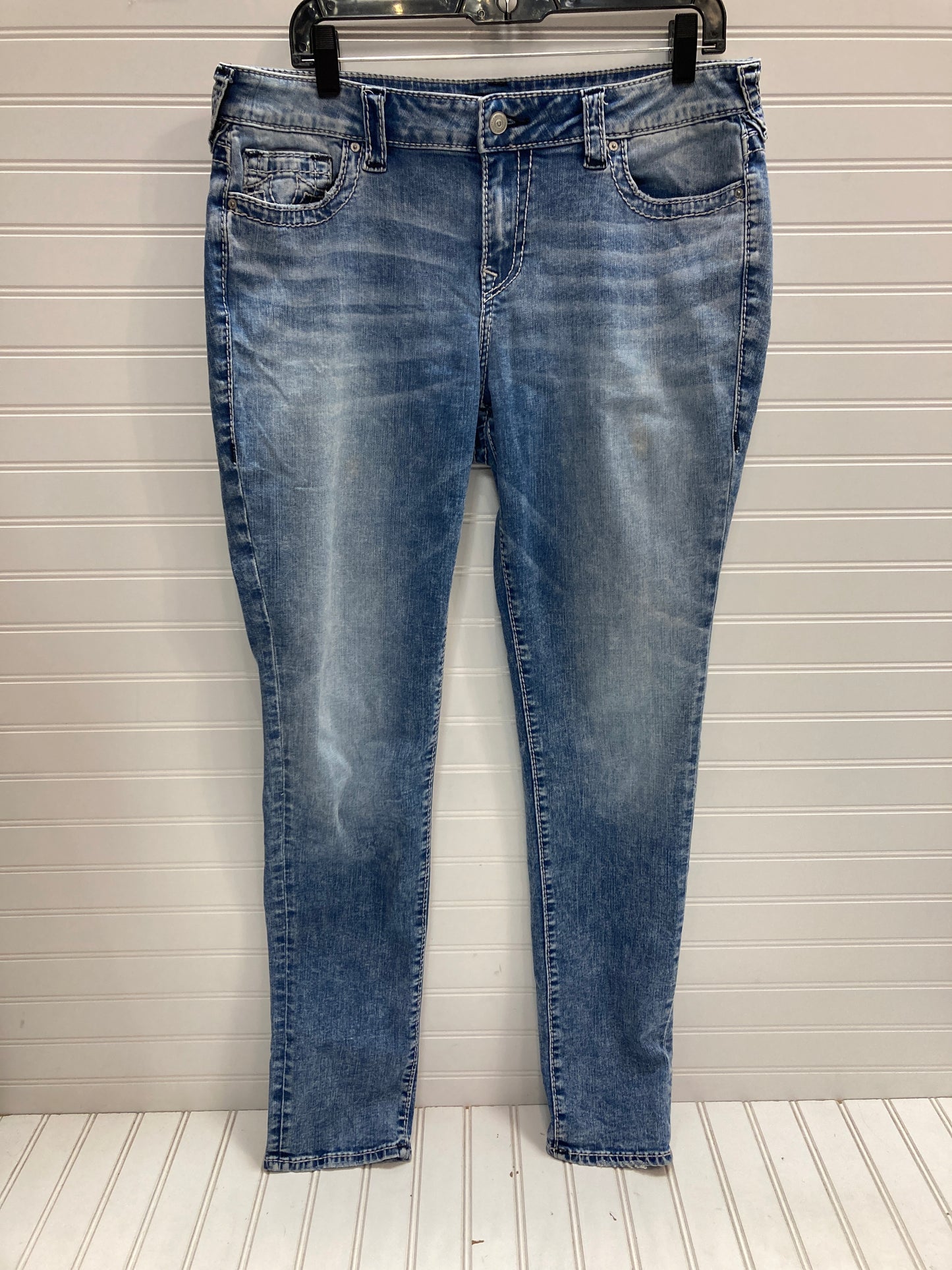 Jeans Skinny By True Religion In Blue Denim, Size: 18