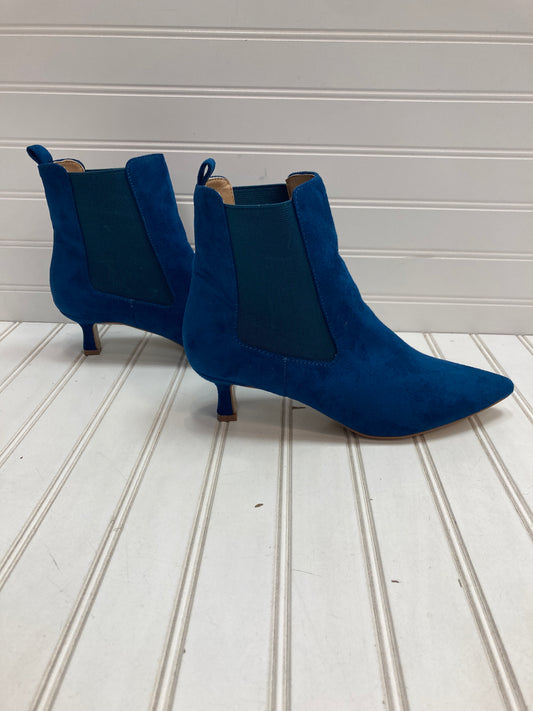 Boots Ankle Heels By Journee Collection In Blue, Size: 7.5