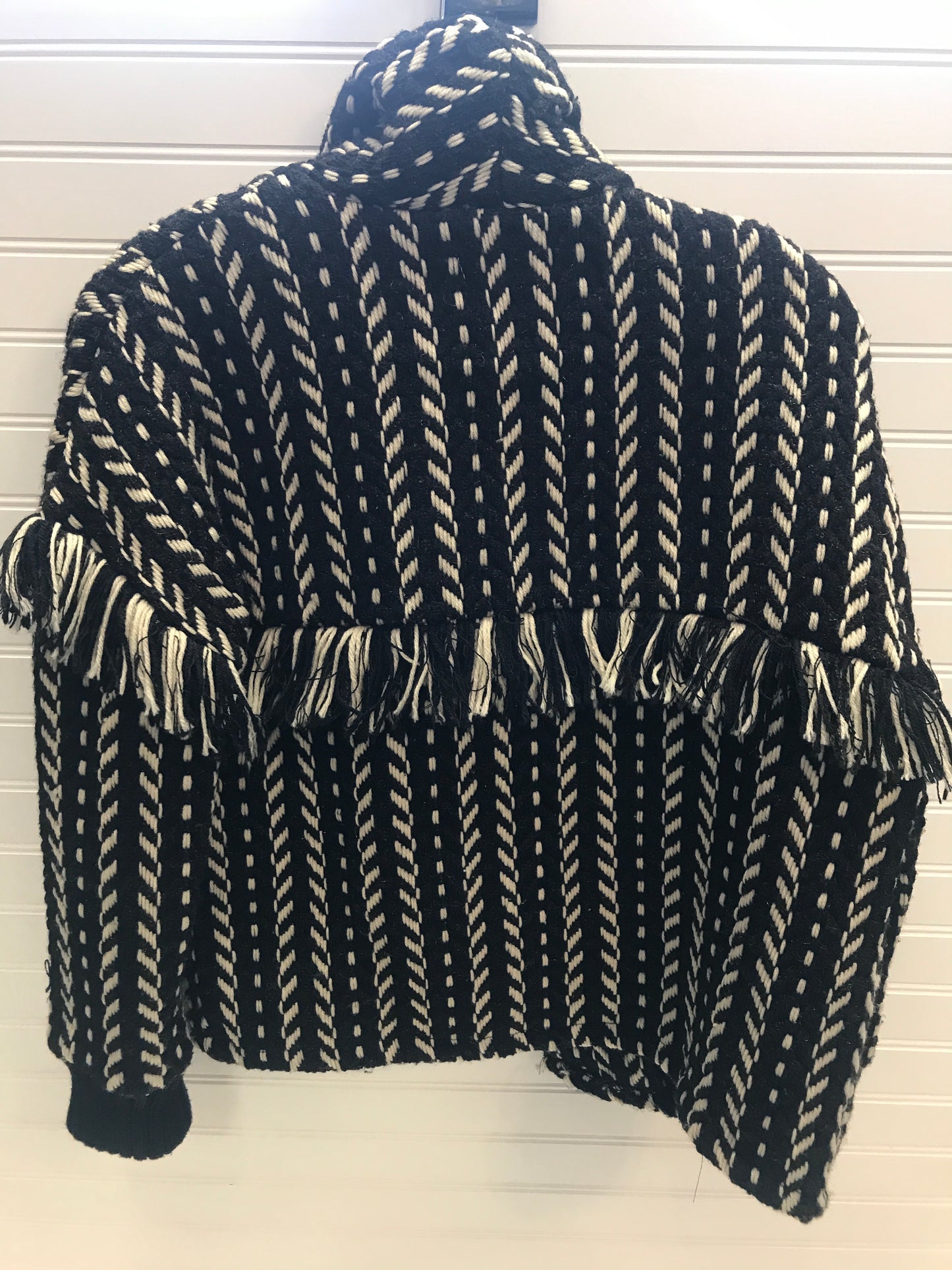 Sweater Cardigan By Cupcakes And Cashmere In Black & White, Size: Xs