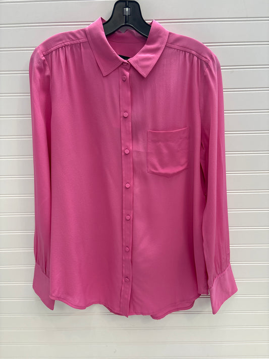 Blouse Long Sleeve By J. Crew In Pink, Size: 8