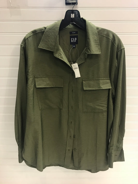 Blouse Long Sleeve By Gap In Green, Size: S