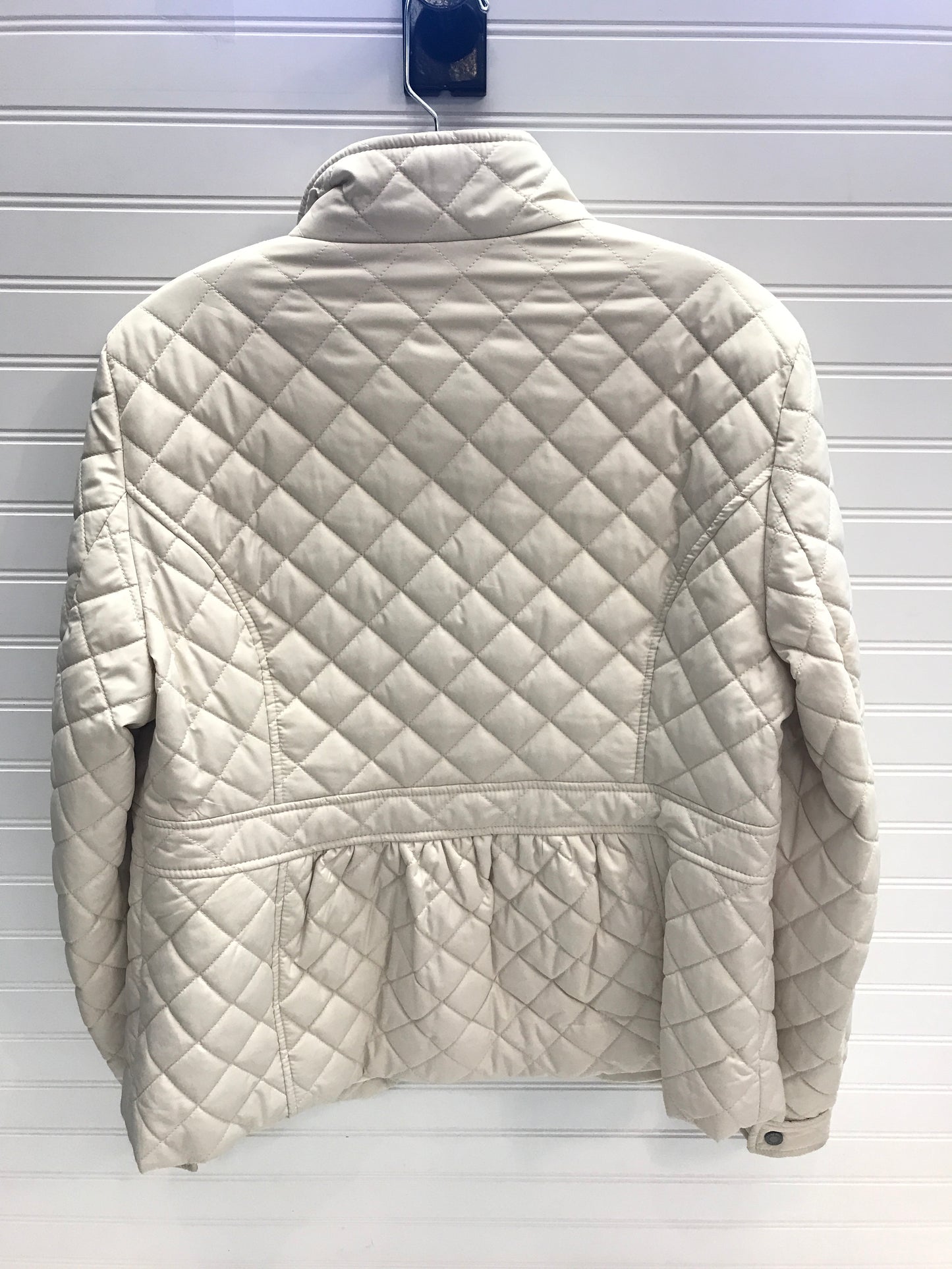 Jacket Puffer & Quilted By Lauren By Ralph Lauren In Ivory, Size: L