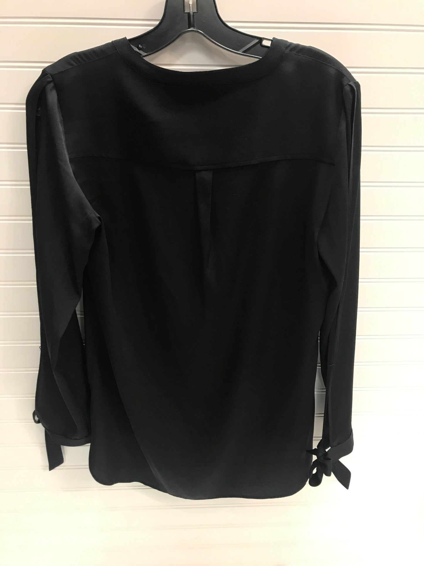 Blouse Long Sleeve By Theory In Black, Size: S