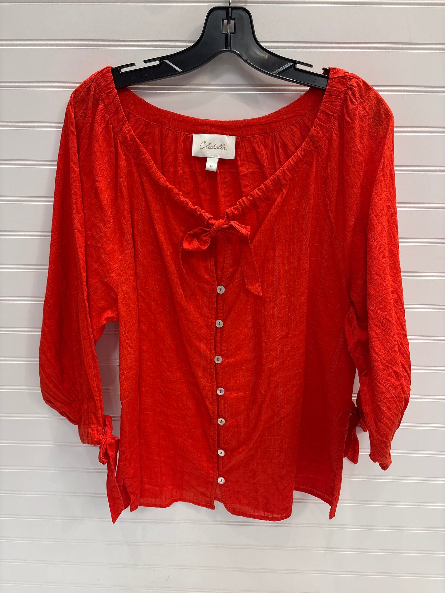 Blouse Long Sleeve By Cleobella In Red, Size: M