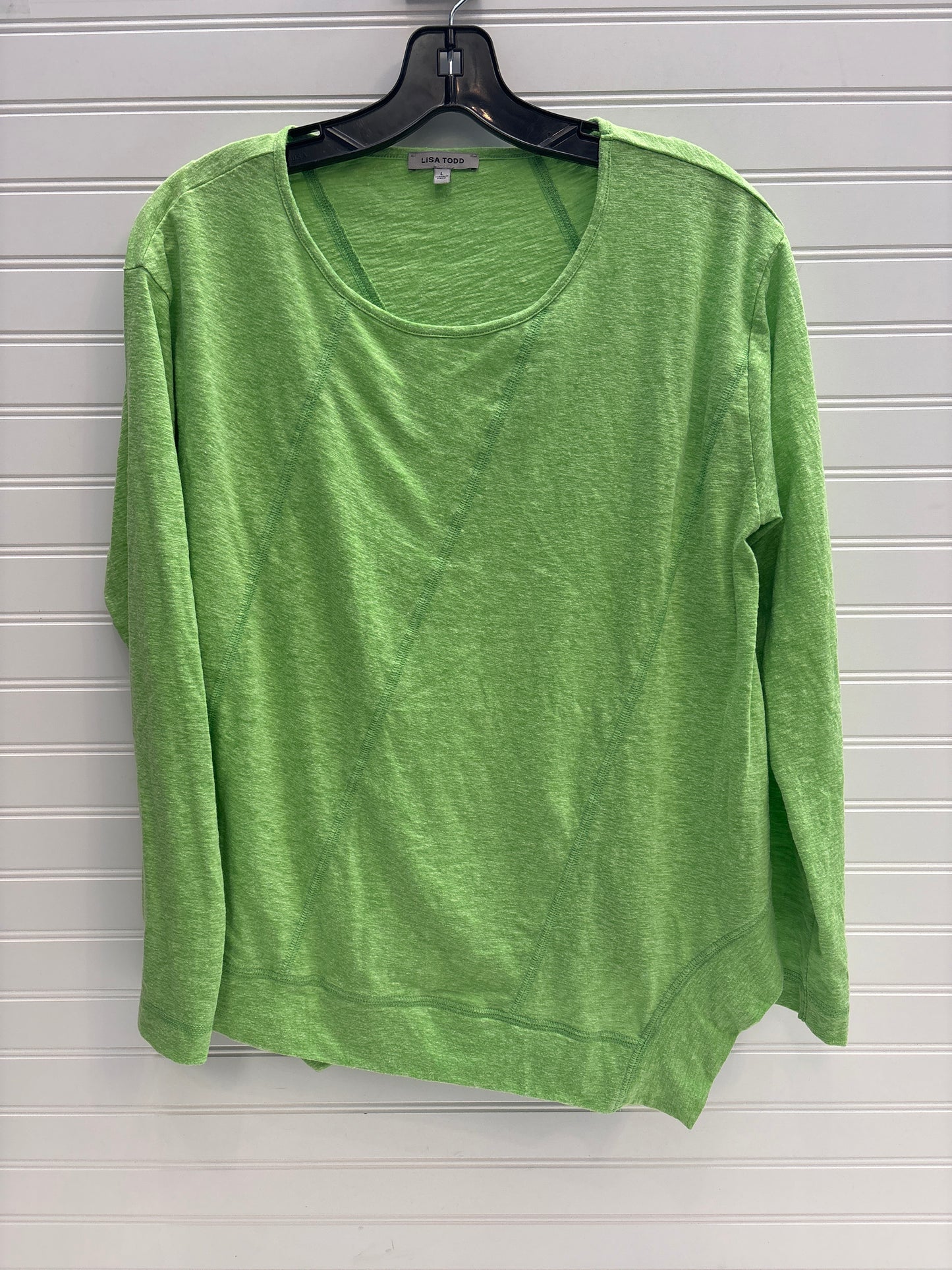 Top Long Sleeve By Lisa Todd In Green, Size: L