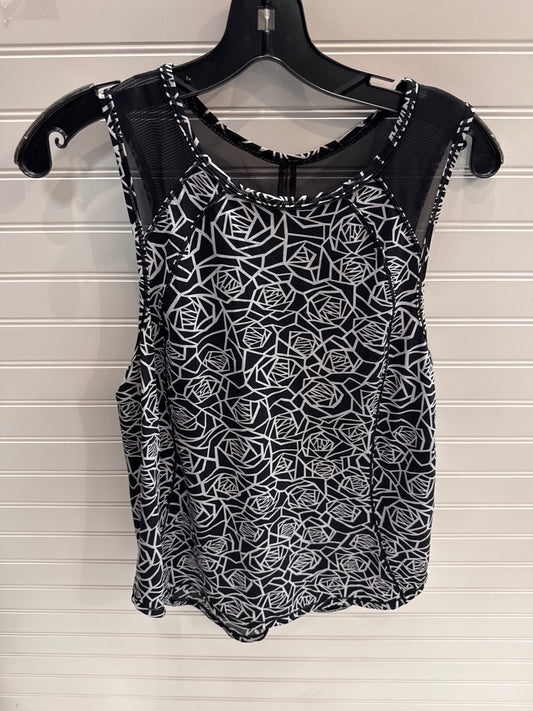 Athletic Tank Top By Lululemon In Black & White, Size: S