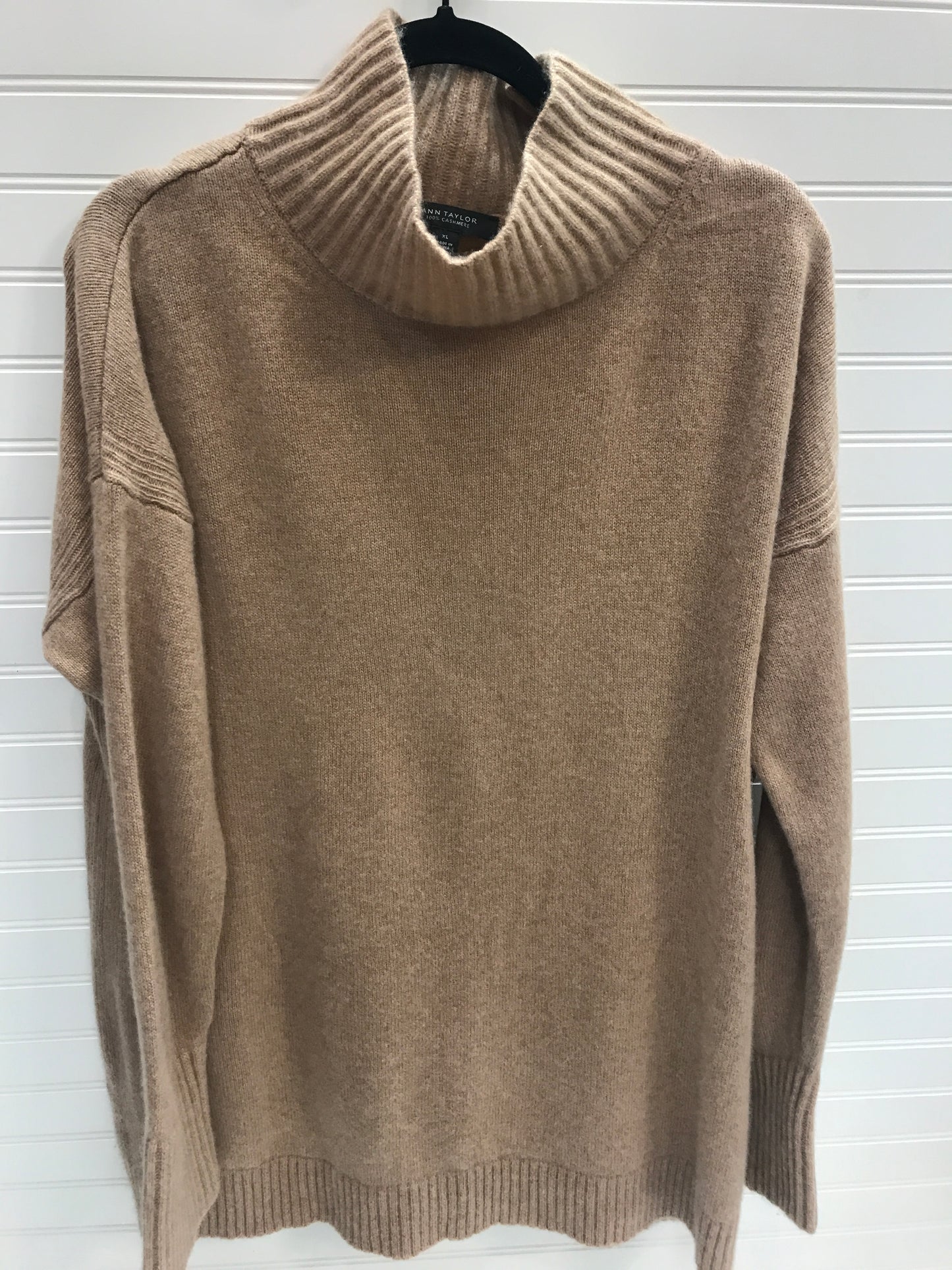 Sweater Cashmere By Ann Taylor In Tan, Size: Xl