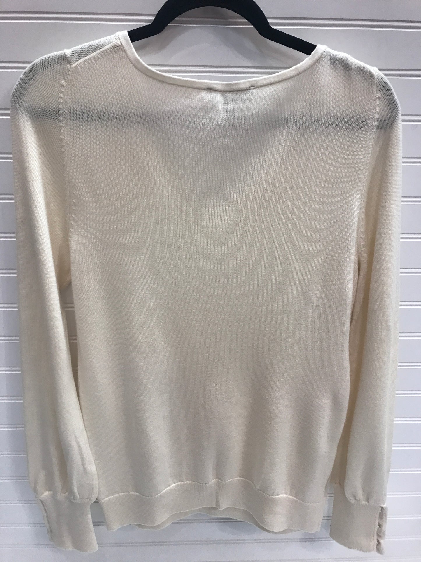 Sweater By Ann Taylor In Cream, Size: L