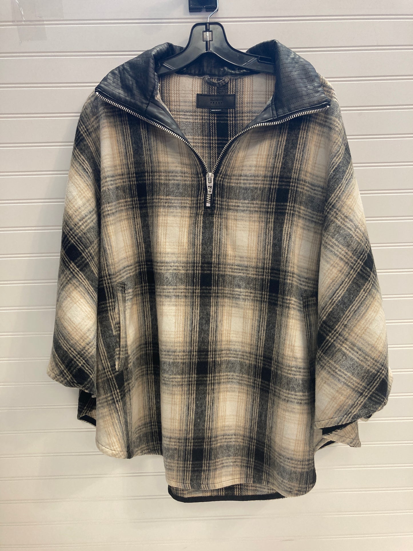 Poncho By Blanknyc In Plaid Pattern, Size: Osfm