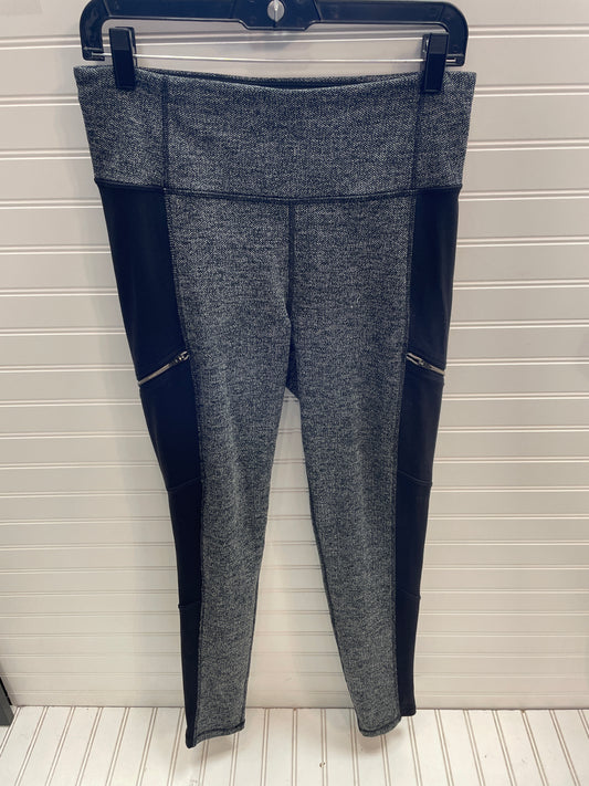 Athletic Leggings By Athleta In Black & Grey, Size: M