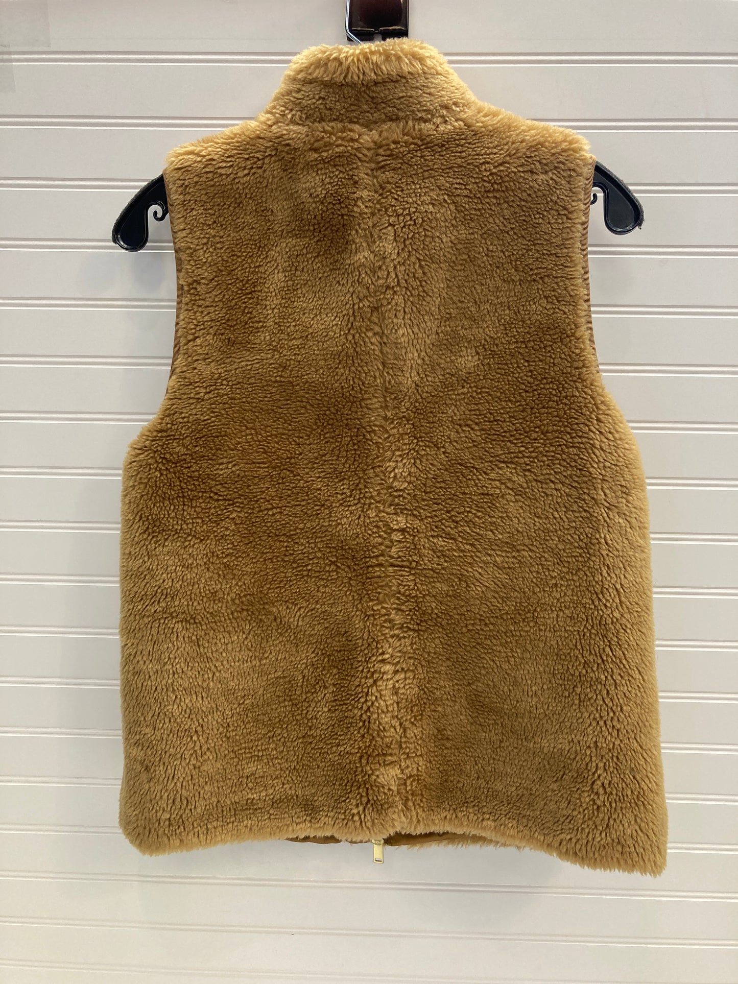 Vest Faux Fur & Sherpa By J. Crew In Brown, Size: S