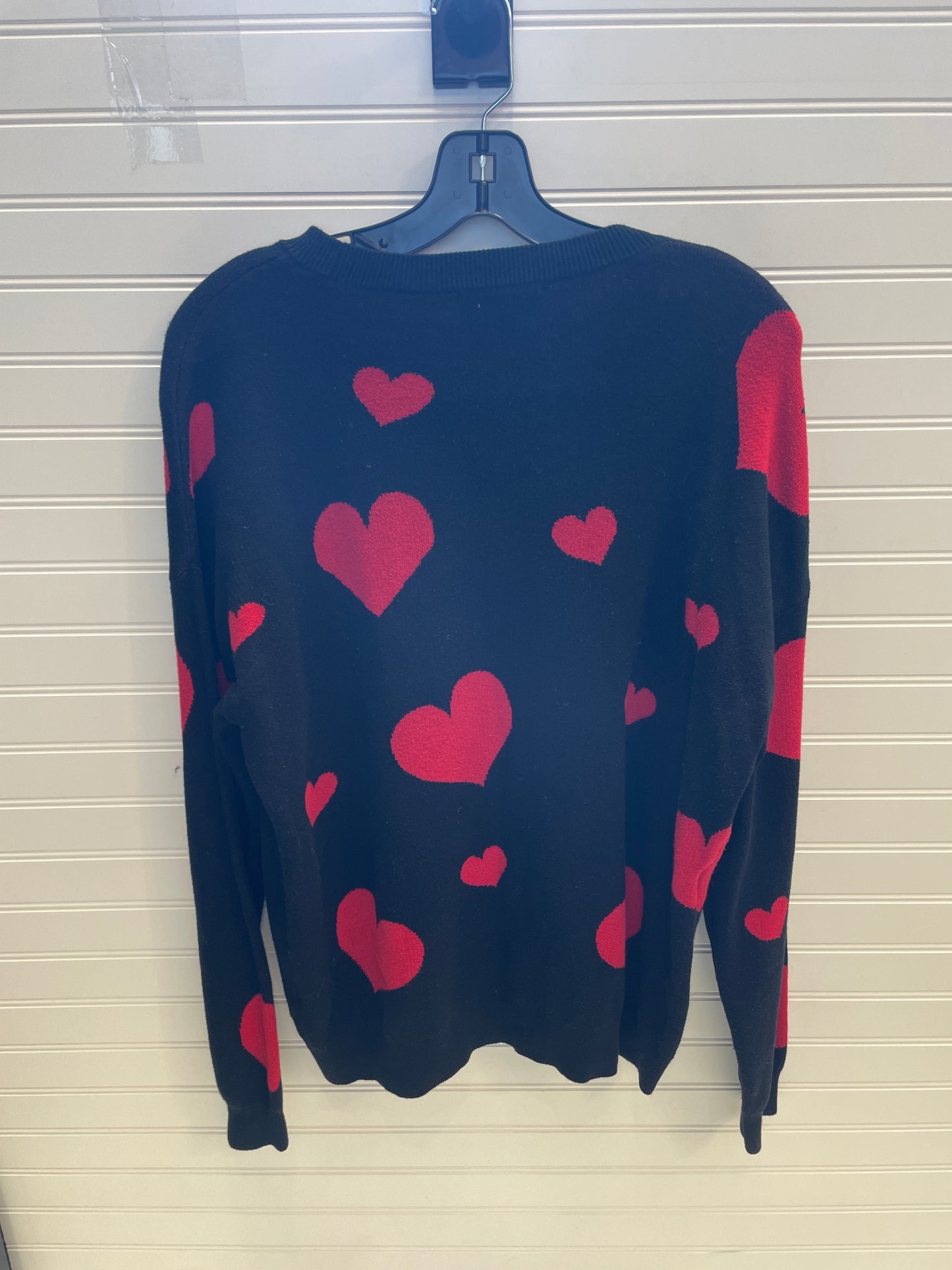 Sweater By Belldini In Black & Red, Size: Xl