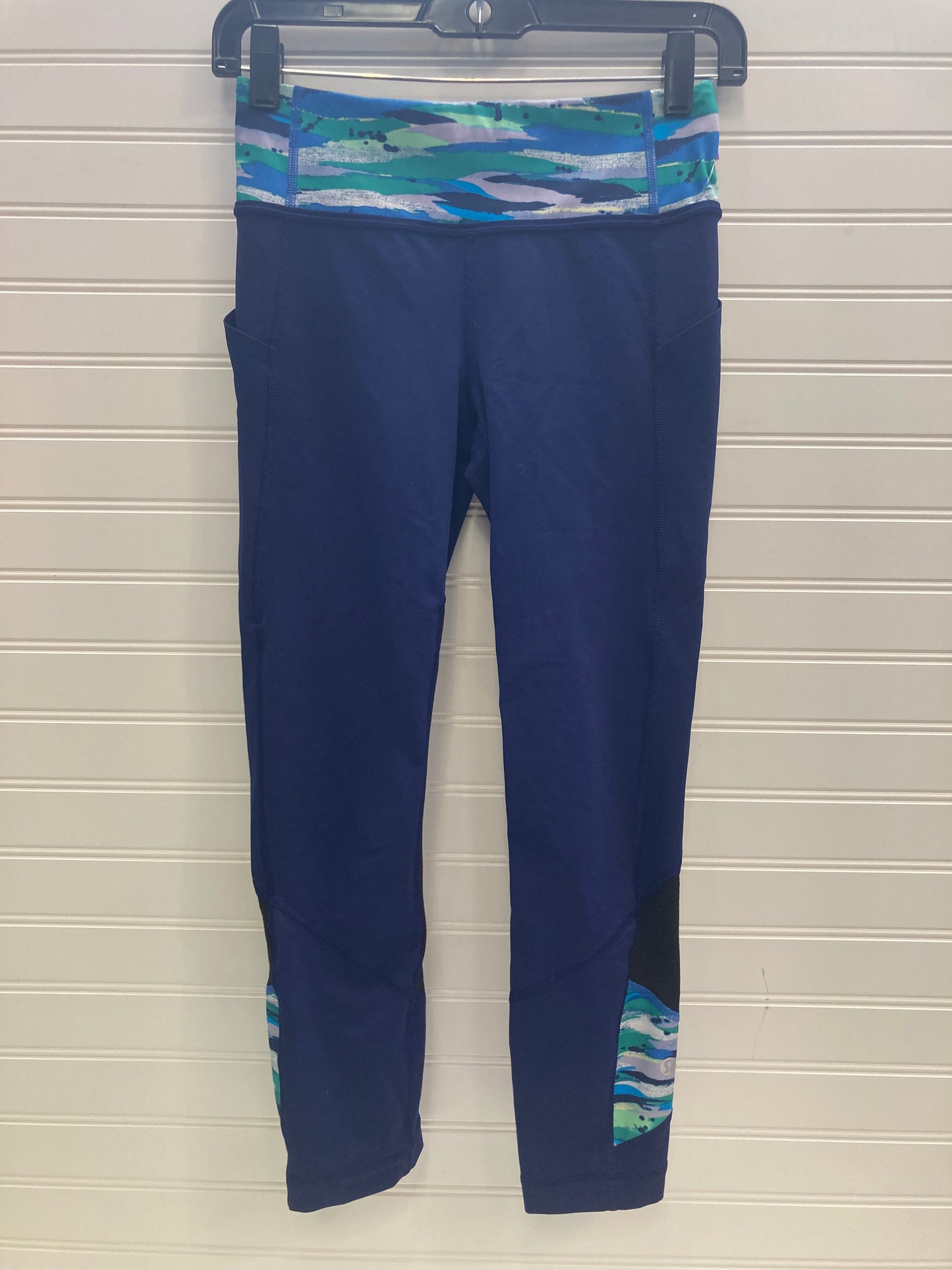 Blue Athletic Leggings Capris Lululemon, Size 4