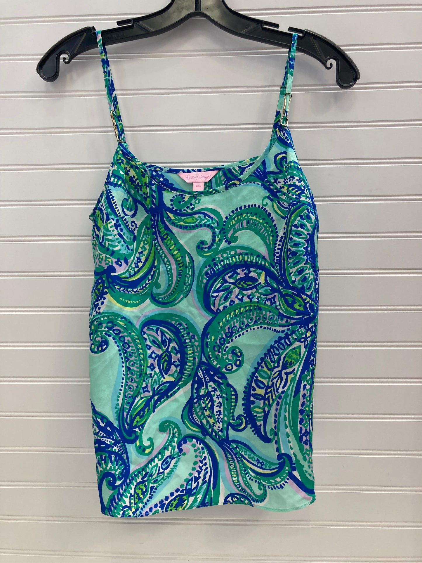 Blue & Green Top Sleeveless Lilly Pulitzer, Size Xxs