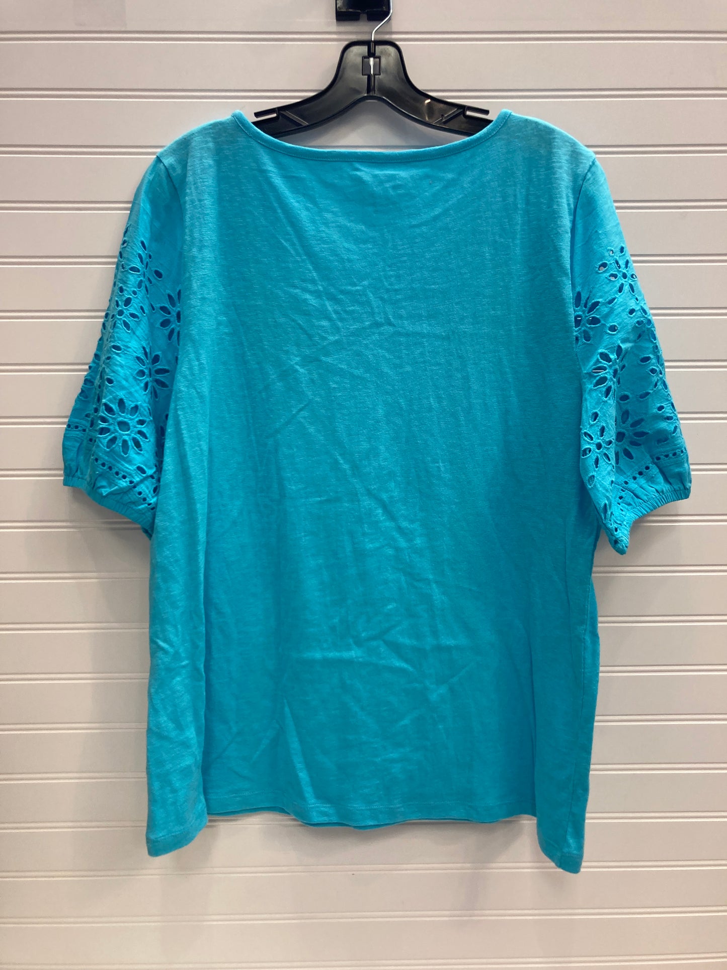 Blue Top 3/4 Sleeve Talbots, Size L