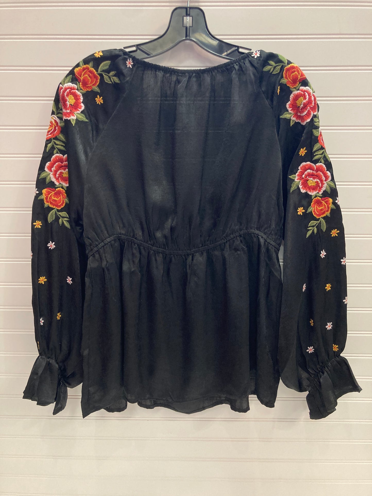 Floral Print Top Long Sleeve Savanna Jane, Size L