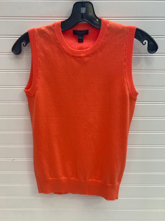 Orange Top Sleeveless J. Crew, Size Xs