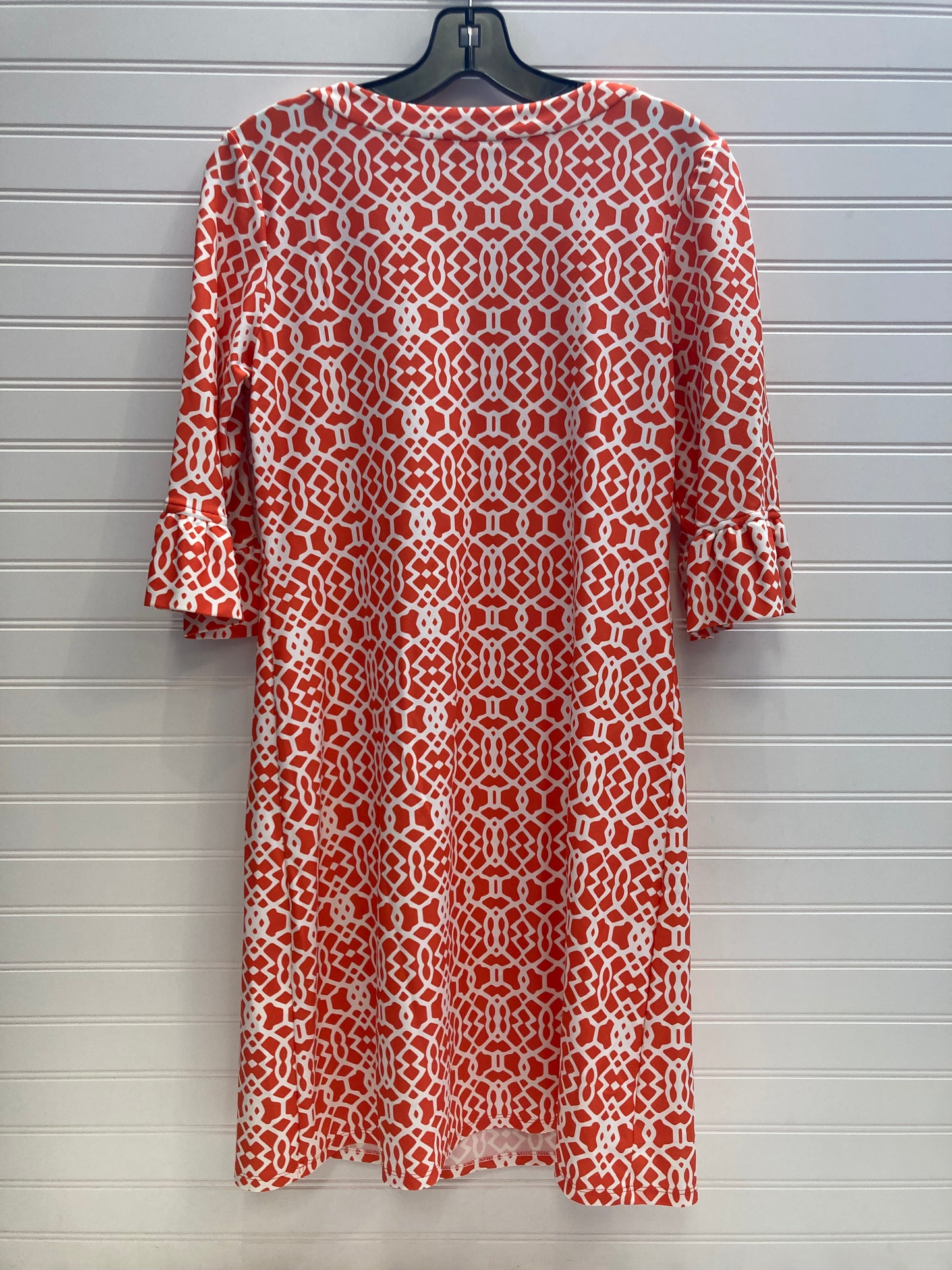 Orange & White Dress Casual Short Jude Connally, Size M