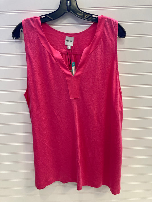 Top Sleeveless By Nic + Zoe In Pink, Size: Xl