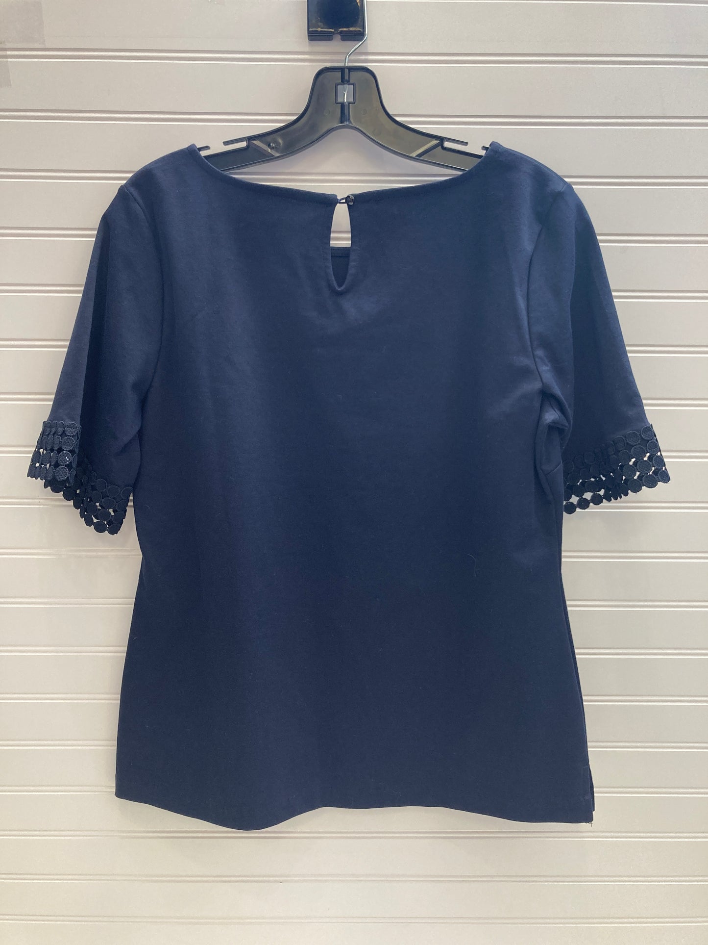 Top Short Sleeve By Talbots In Navy, Size: M