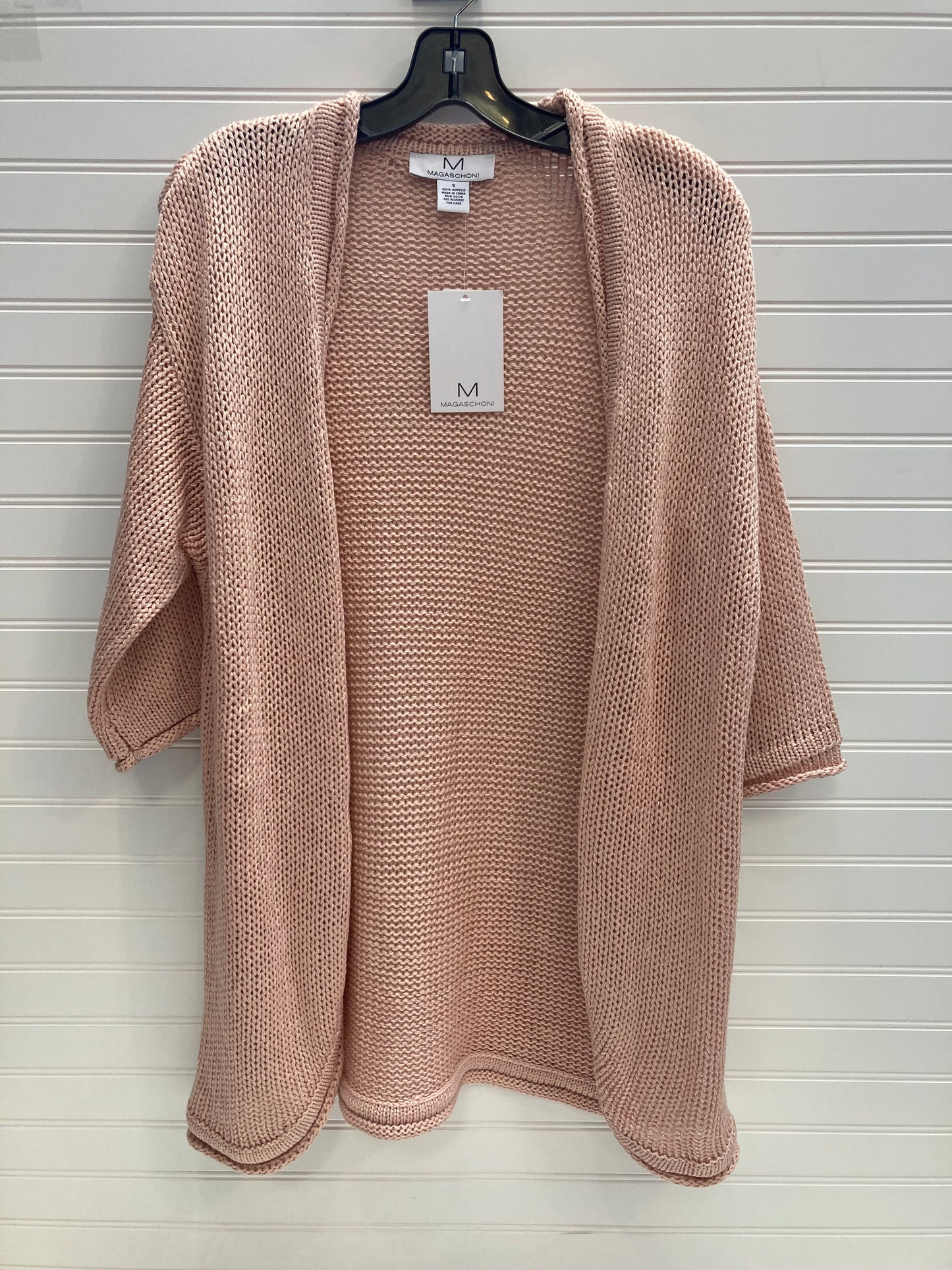 Sweater Cardigan By Magaschoni In Pink, Size: S