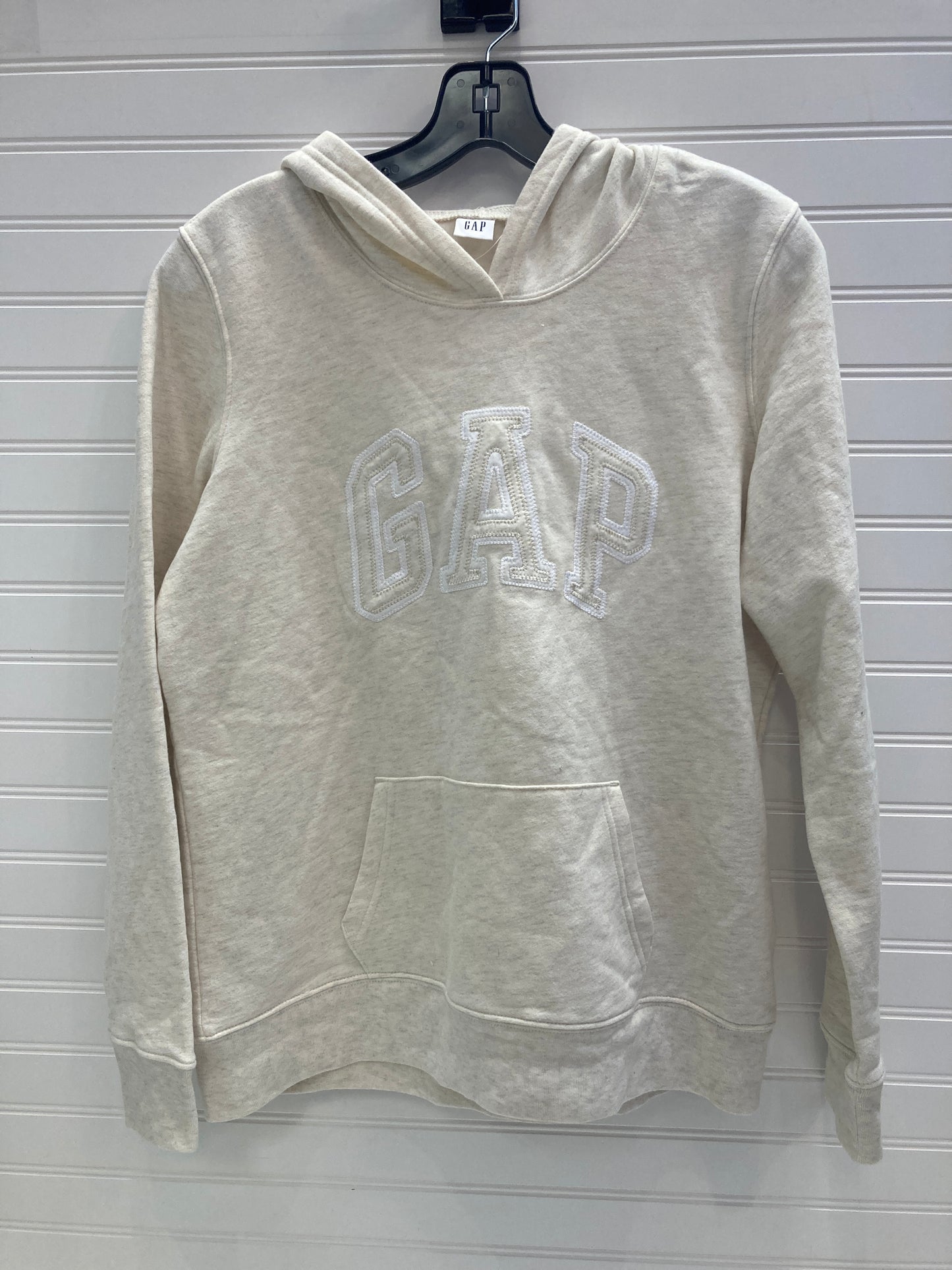 Sweatshirt Hoodie By Gap In Cream, Size: M