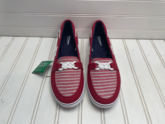 Shoes Flats By Grasshoppers In Red & White, Size: 9