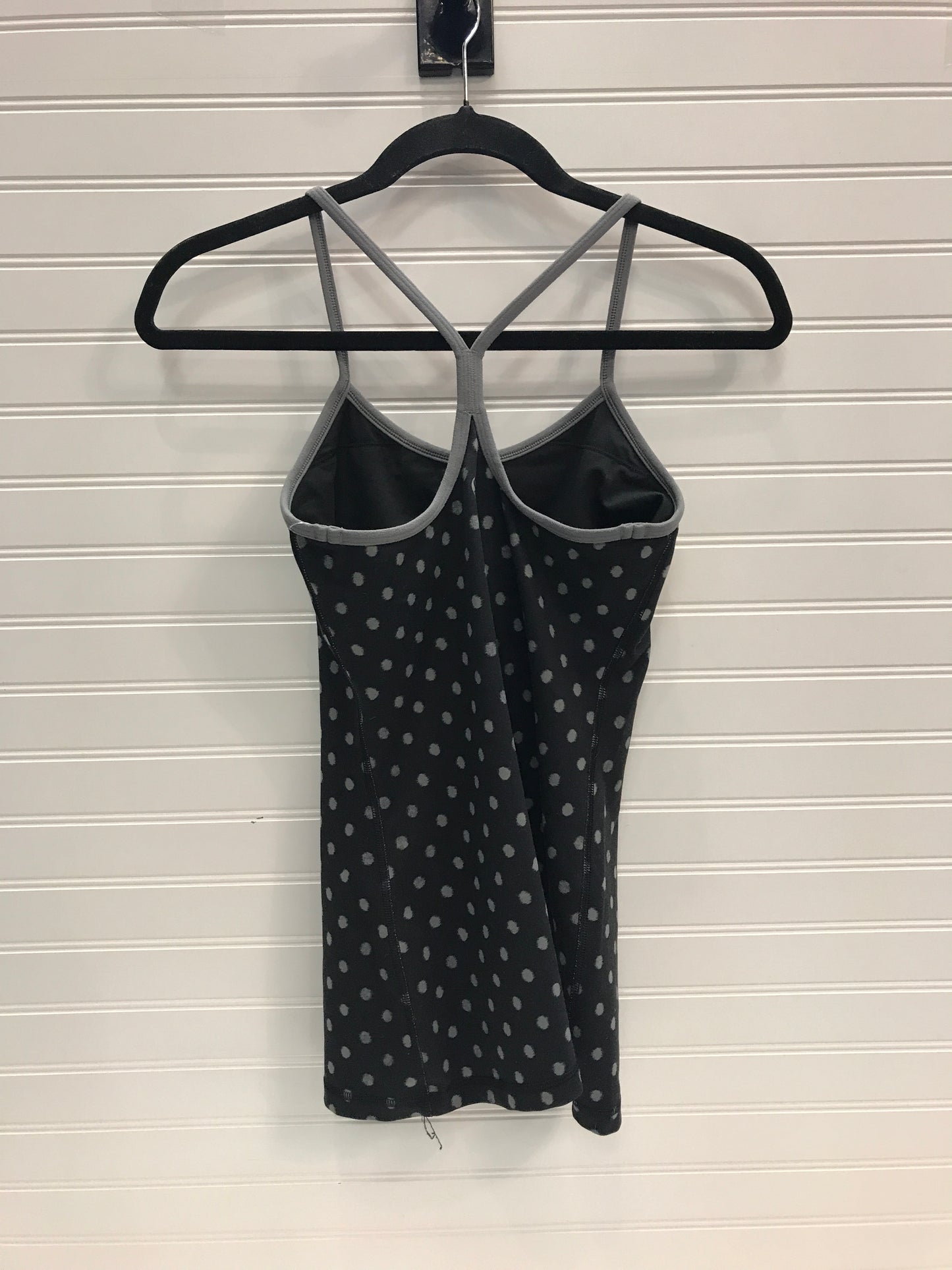 Athletic Tank Top By Lululemon In Black & Grey, Size: 4