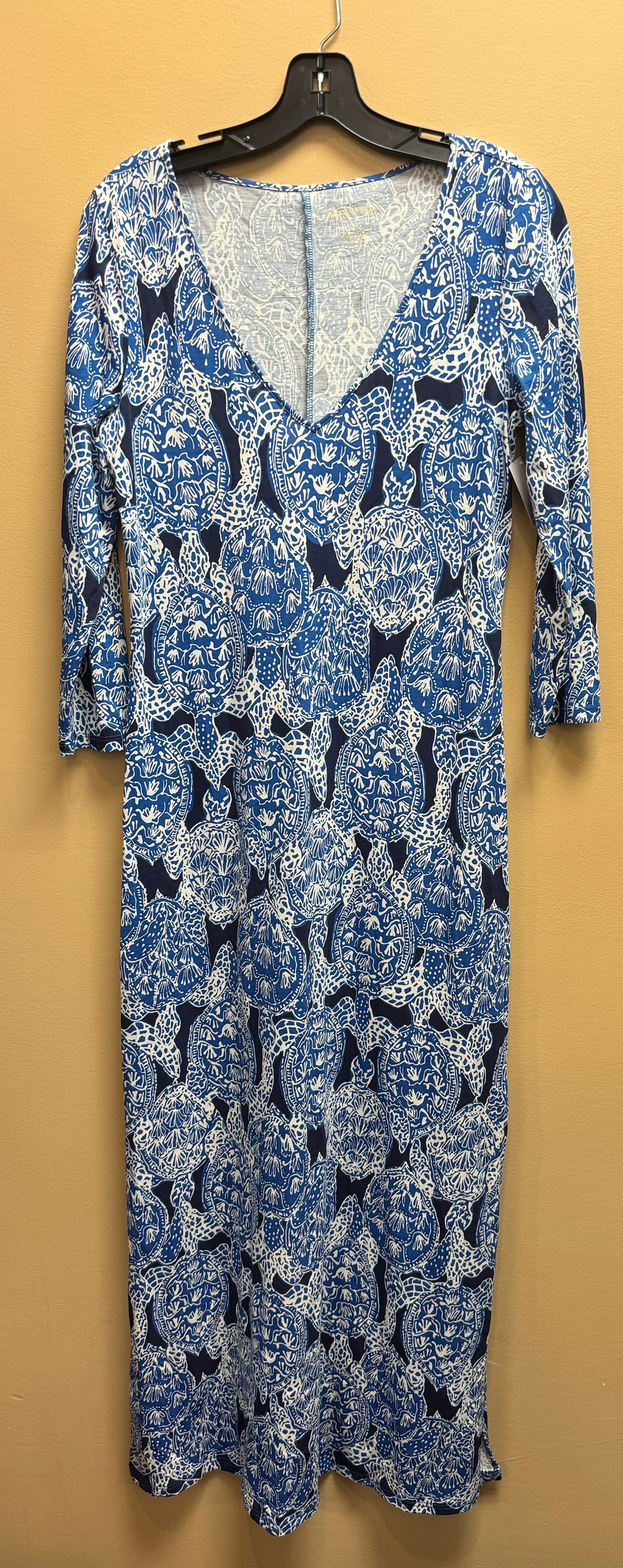 Dress Designer By Lilly Pulitzer In Blue & White, Size: S