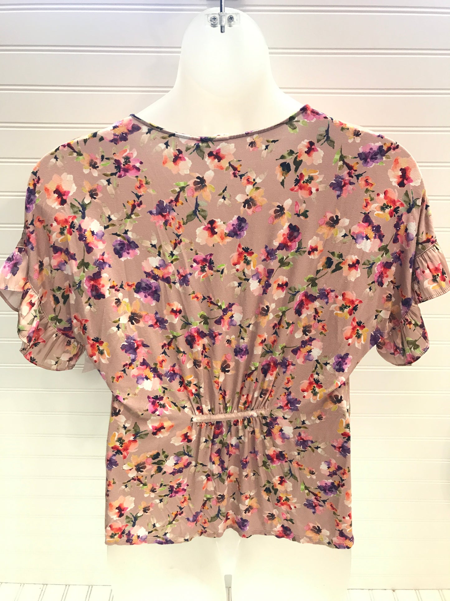 Top Short Sleeve By Dolan Left Coast In Floral Print, Size: L