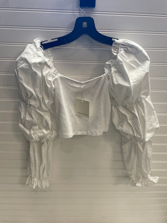 Top Long Sleeve By Skylar Rose In White, Size: S