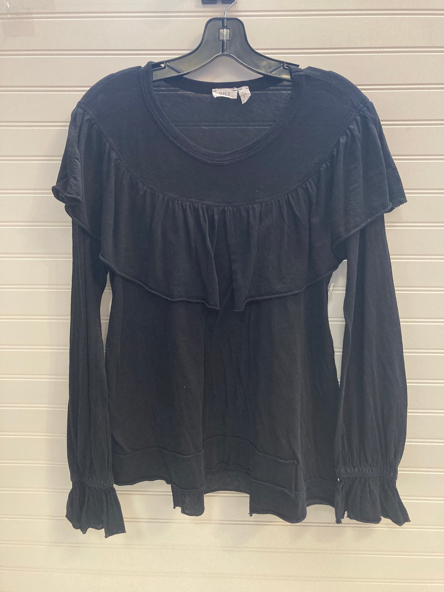 Top Long Sleeve By Wilt In Black, Size: M