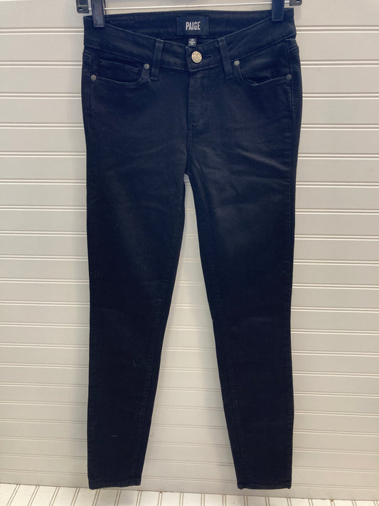 Jeans Skinny By Paige In Black, Size: 2