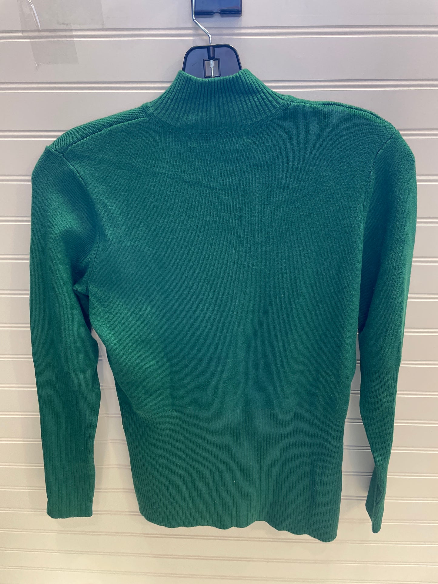 Sweater By Boston Proper In Green & Silver, Size: Xs