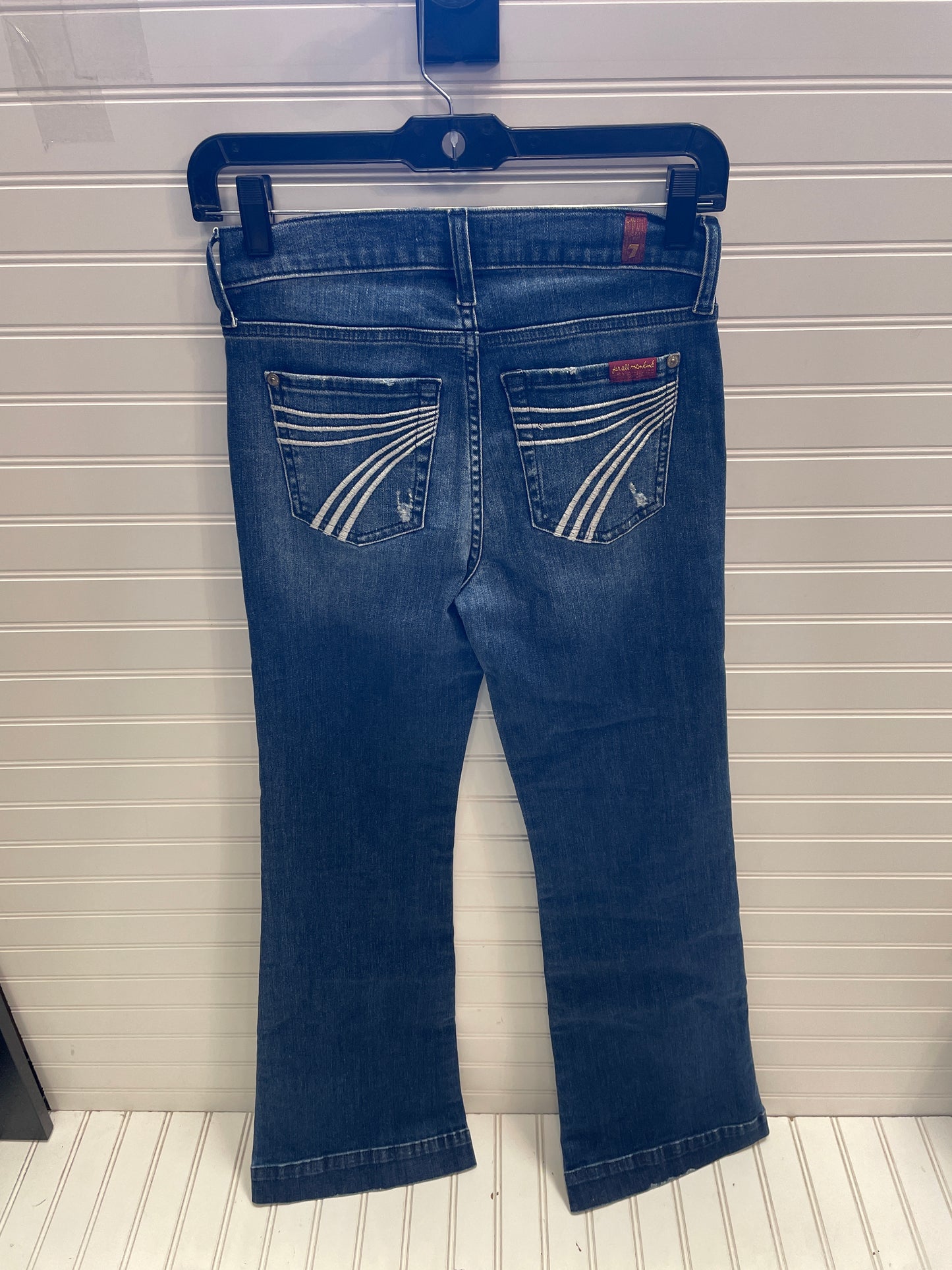 Jeans Boot Cut By 7 For All Mankind In Blue Denim, Size: 2