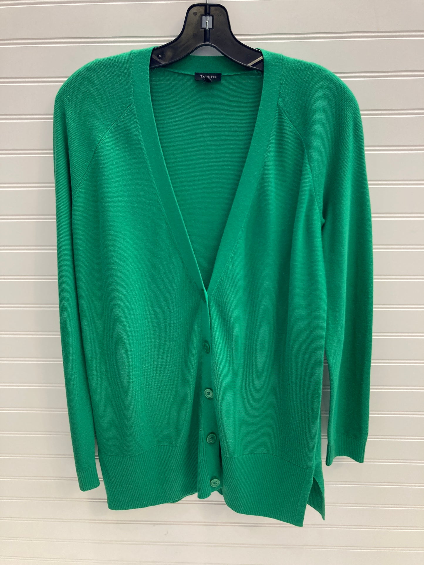 Sweater Cardigan By Talbots In Green, Size: S