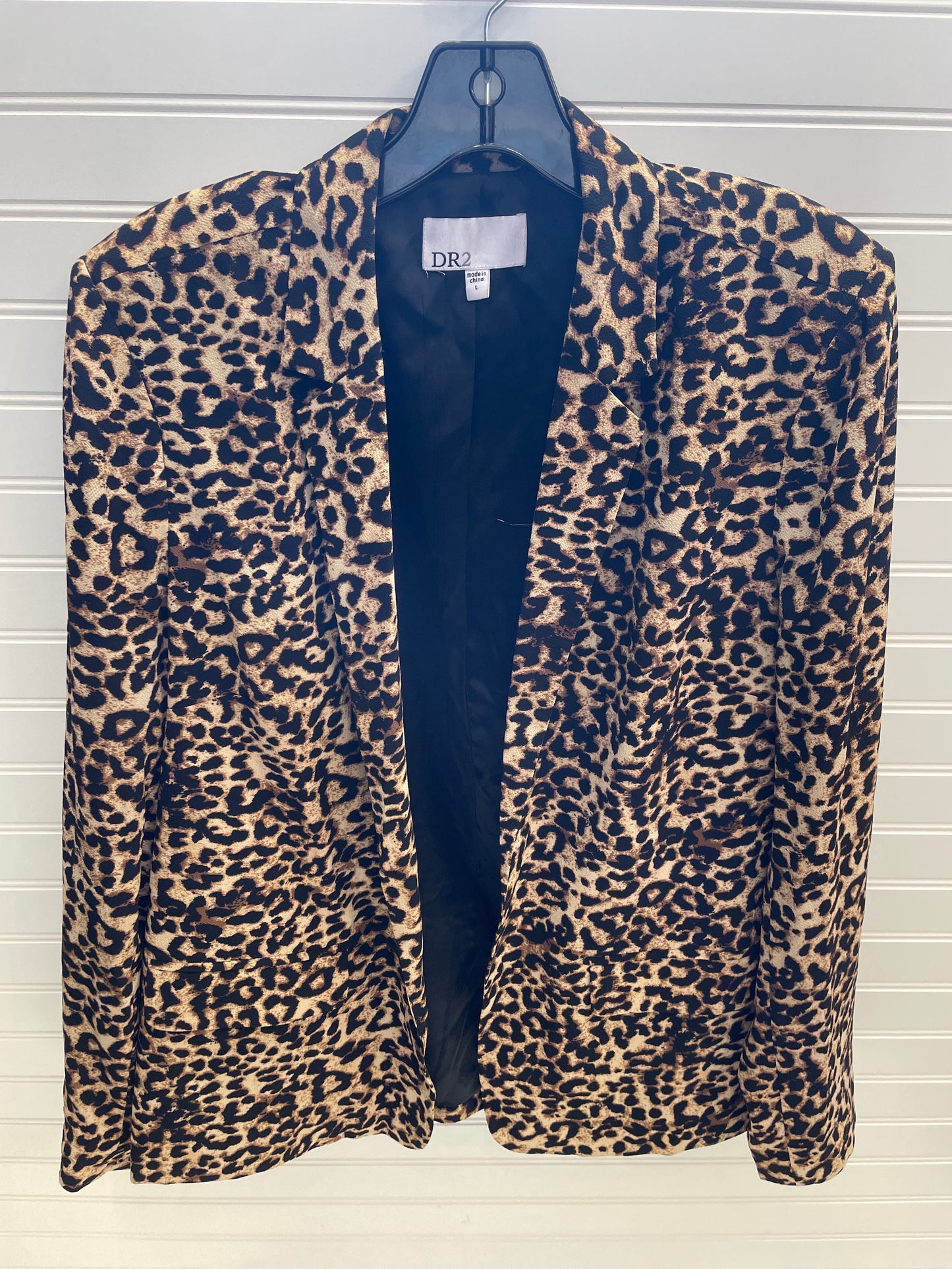 Blazer By Dr2 In Animal Print, Size: L