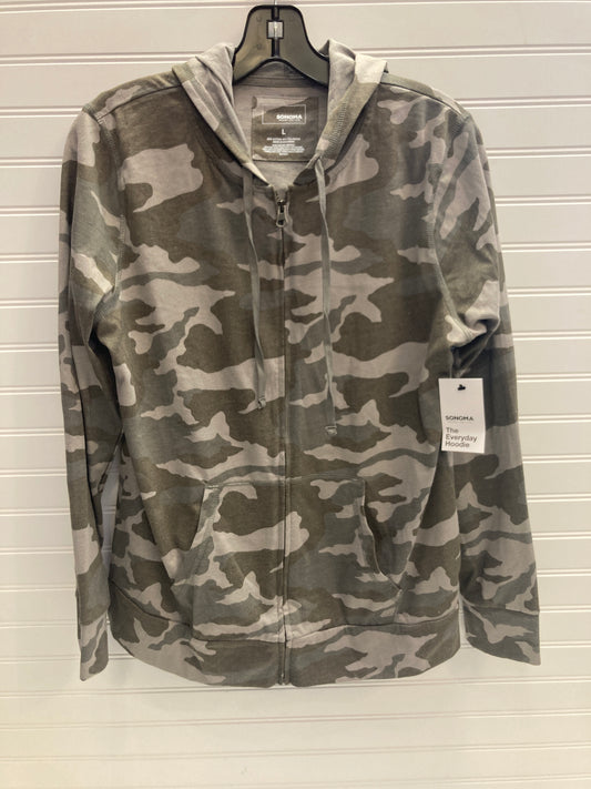 Sweatshirt Hoodie By Sonoma In Camouflage Print, Size: L