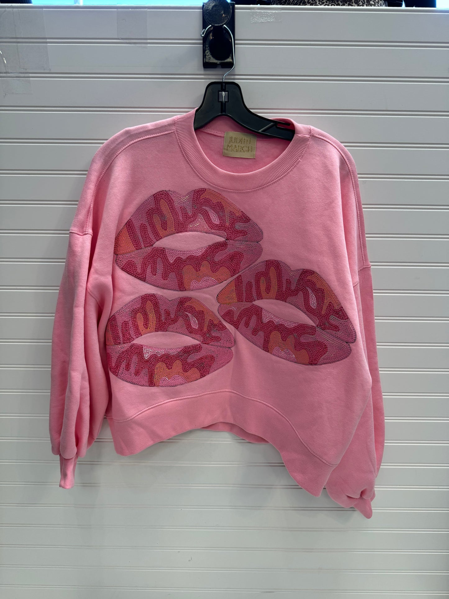 Sweatshirt Crewneck By Judith March In Pink, Size: S