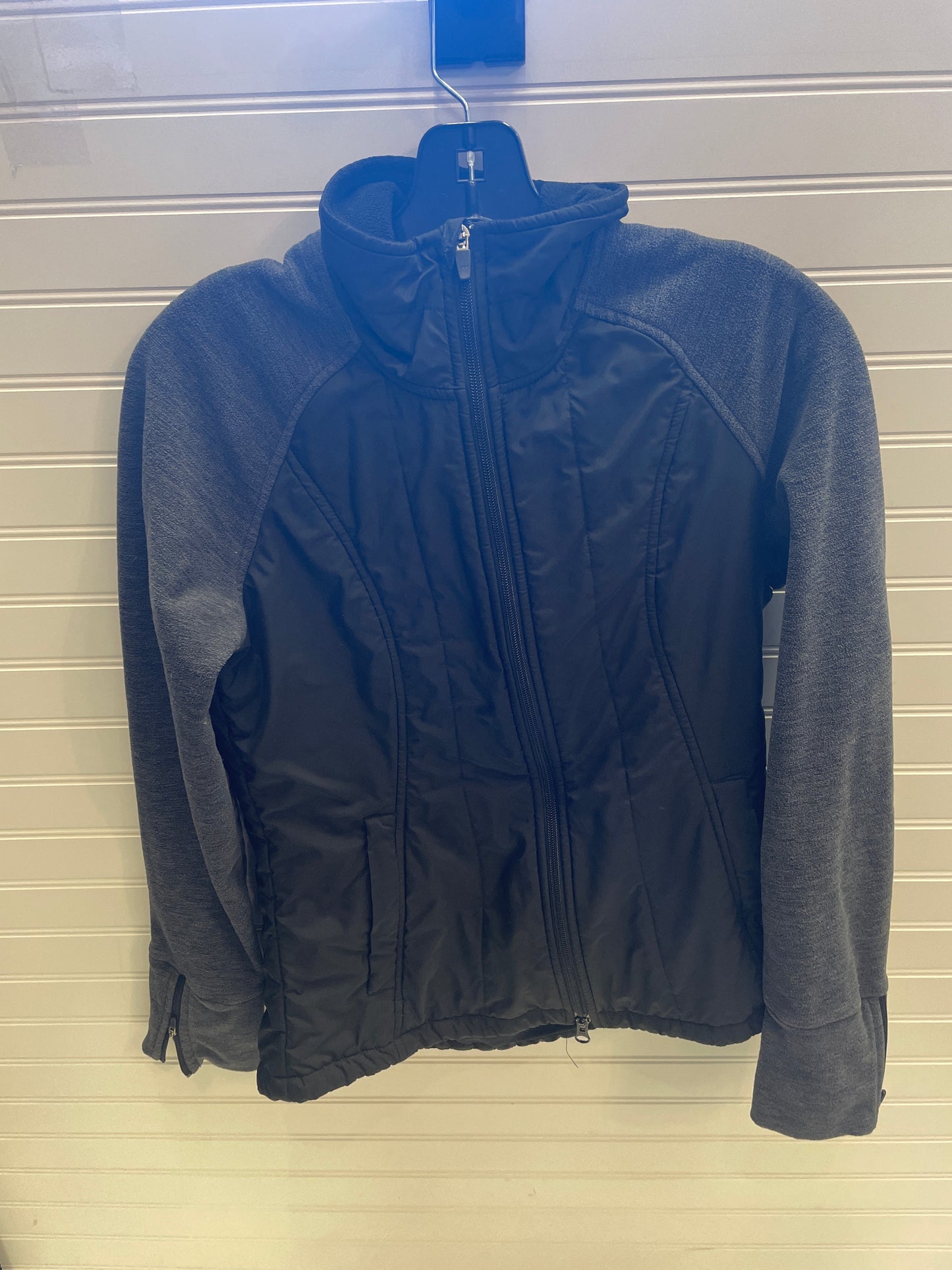 Jacket Fleece By Prana In Black & Grey, Size: M