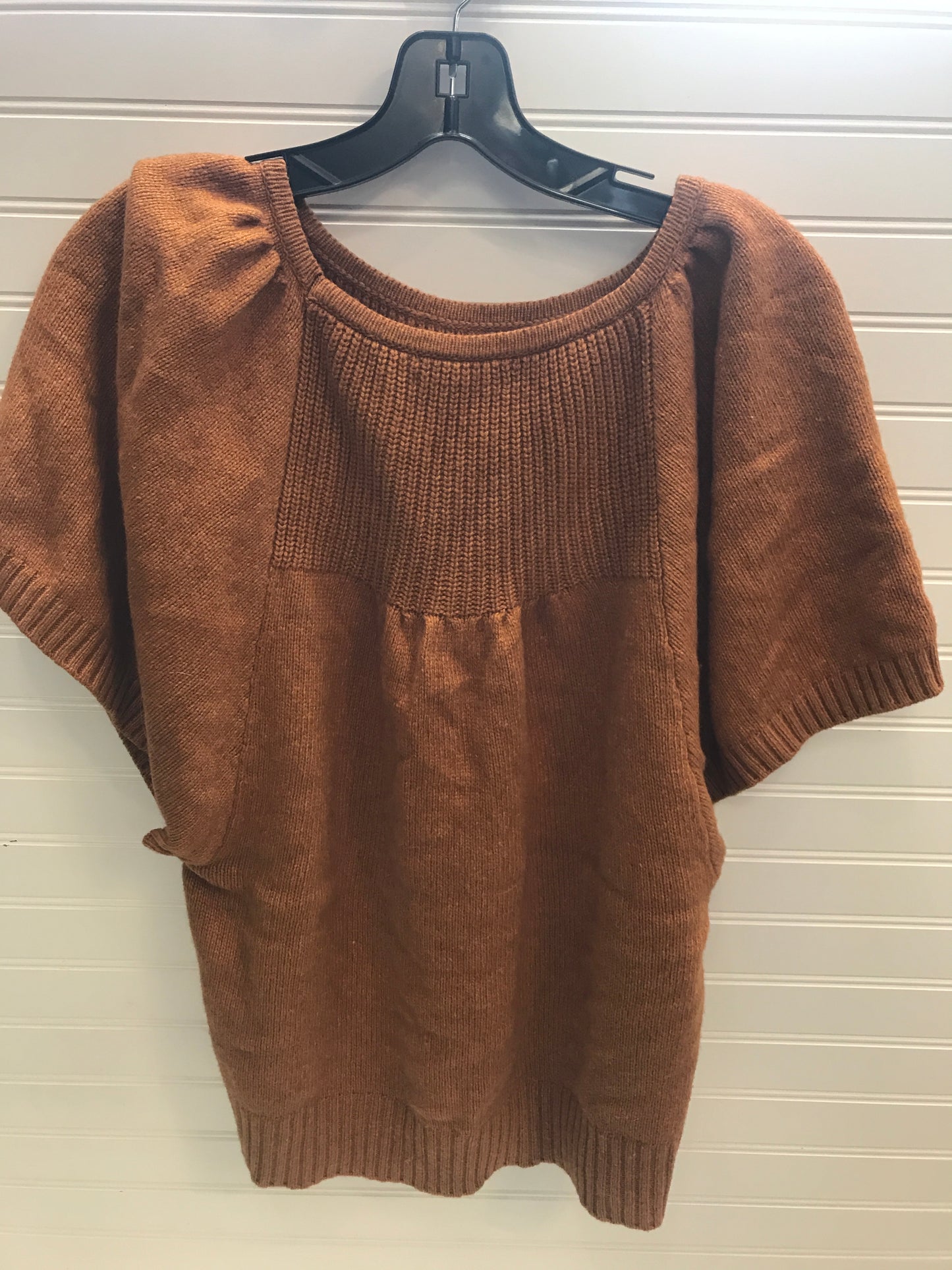 Sweater Short Sleeve By Anthropologie In Orange, Size: L