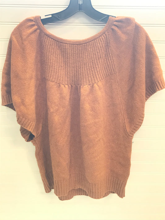 Sweater Short Sleeve By Anthropologie In Orange, Size: L