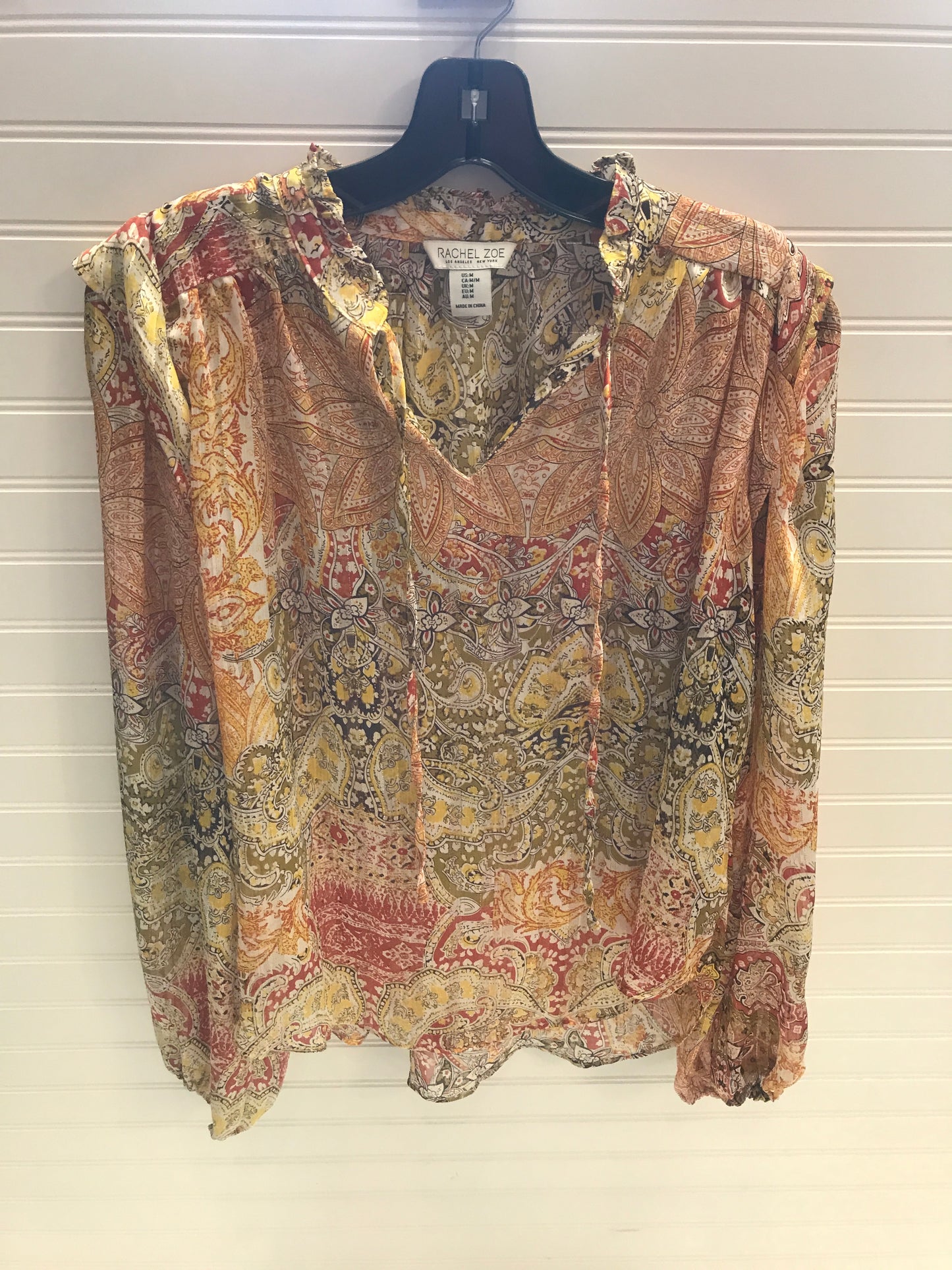 Top Long Sleeve By Rachel Zoe In Multi-colored, Size: M