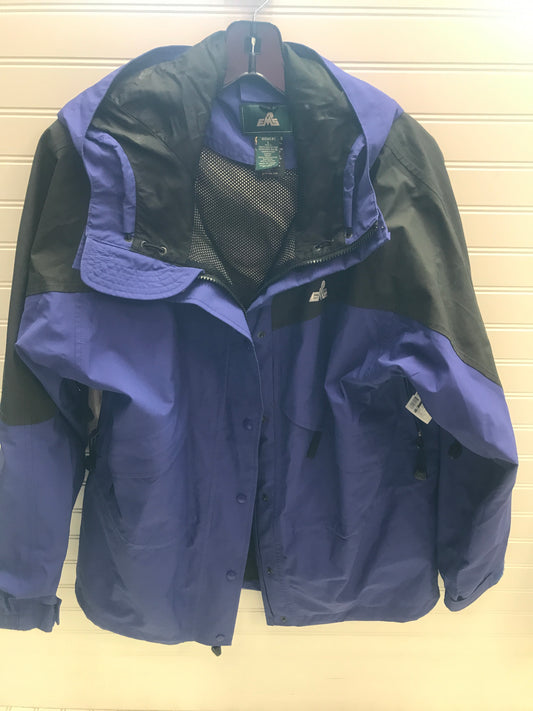 Jacket Windbreaker By EMS In Grey & Purple, Size: L